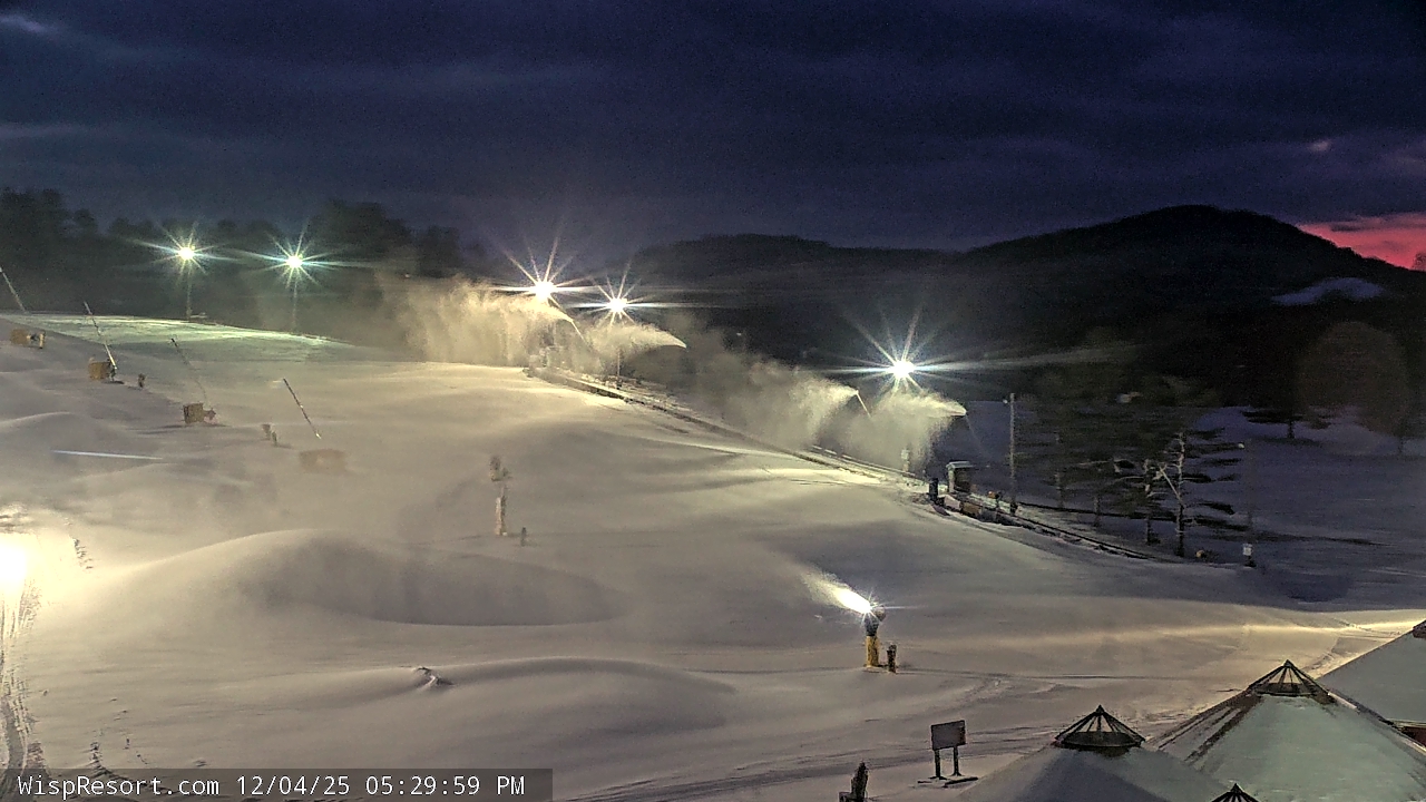 Thumbnail for current weather camera view from Wisp Ski Resort in McHenry, Maryland