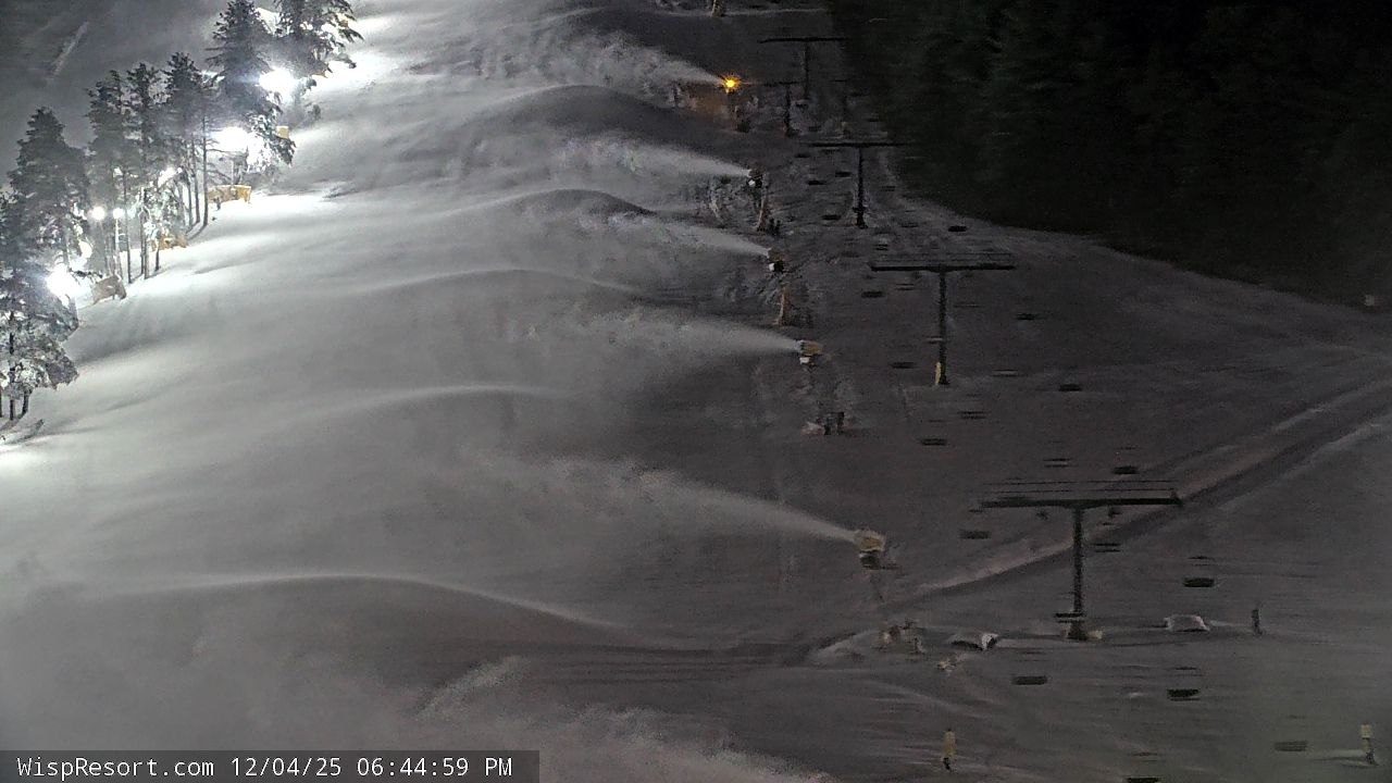 Thumbnail for current weather camera view from Wisp Ski Resort in McHenry, Maryland