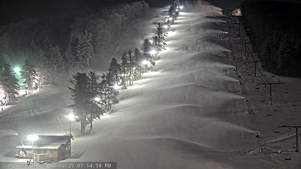 Thumbnail for current weather camera view from Wisp Ski Resort in McHenry, Maryland