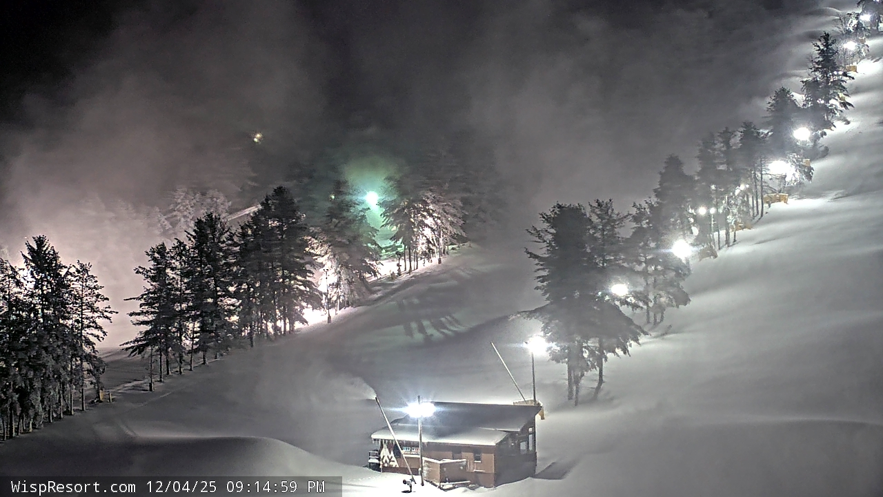 Thumbnail for current weather camera view from Wisp Ski Resort in McHenry, Maryland