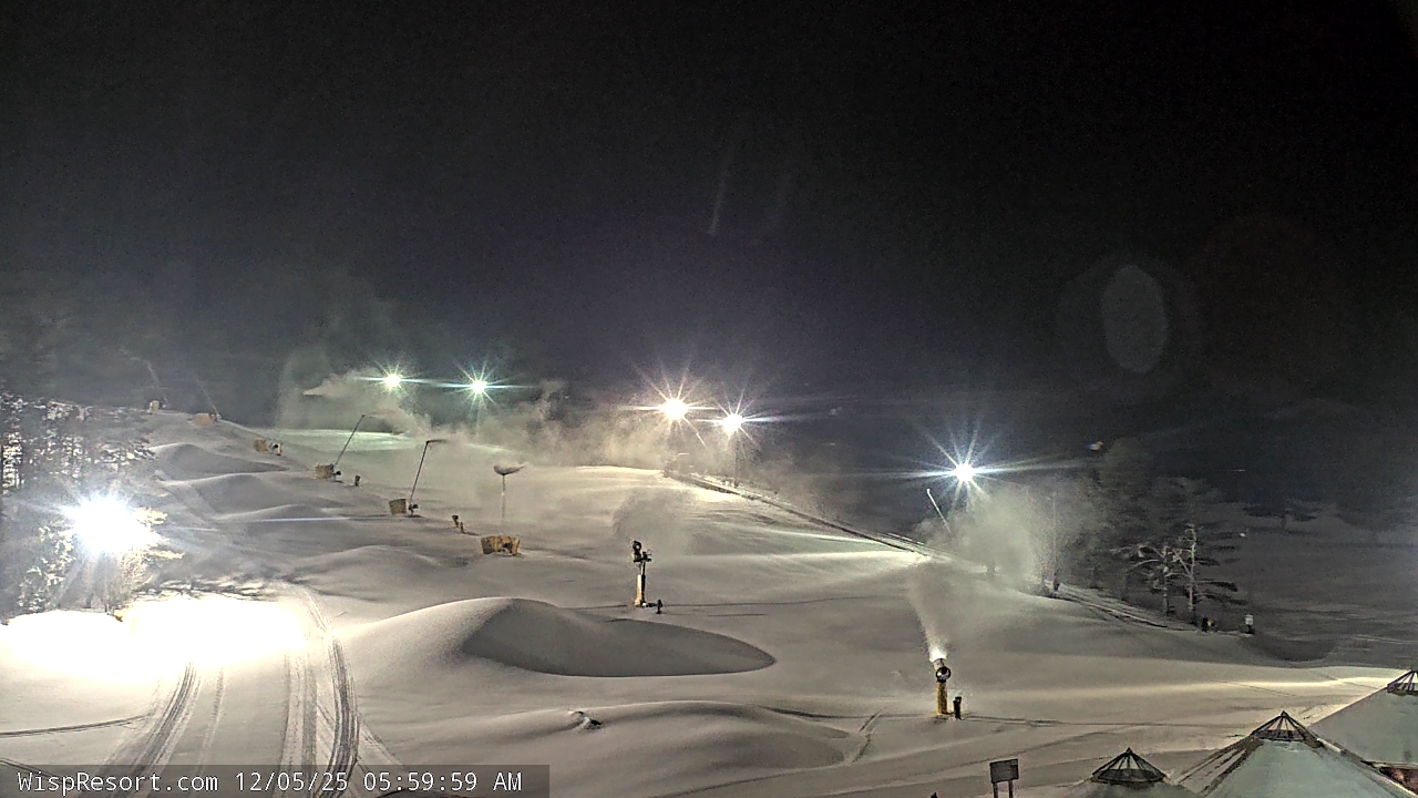 Thumbnail for current weather camera view from Wisp Ski Resort in McHenry, Maryland