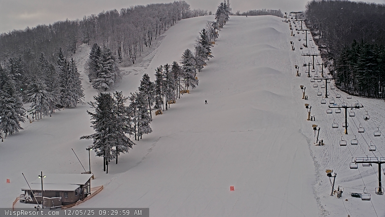 Thumbnail for current weather camera view from Wisp Ski Resort in McHenry, Maryland