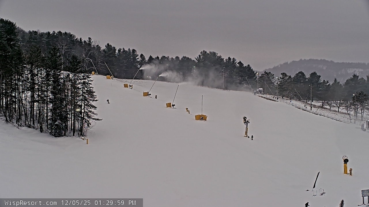 Thumbnail for current weather camera view from Wisp Ski Resort in McHenry, Maryland