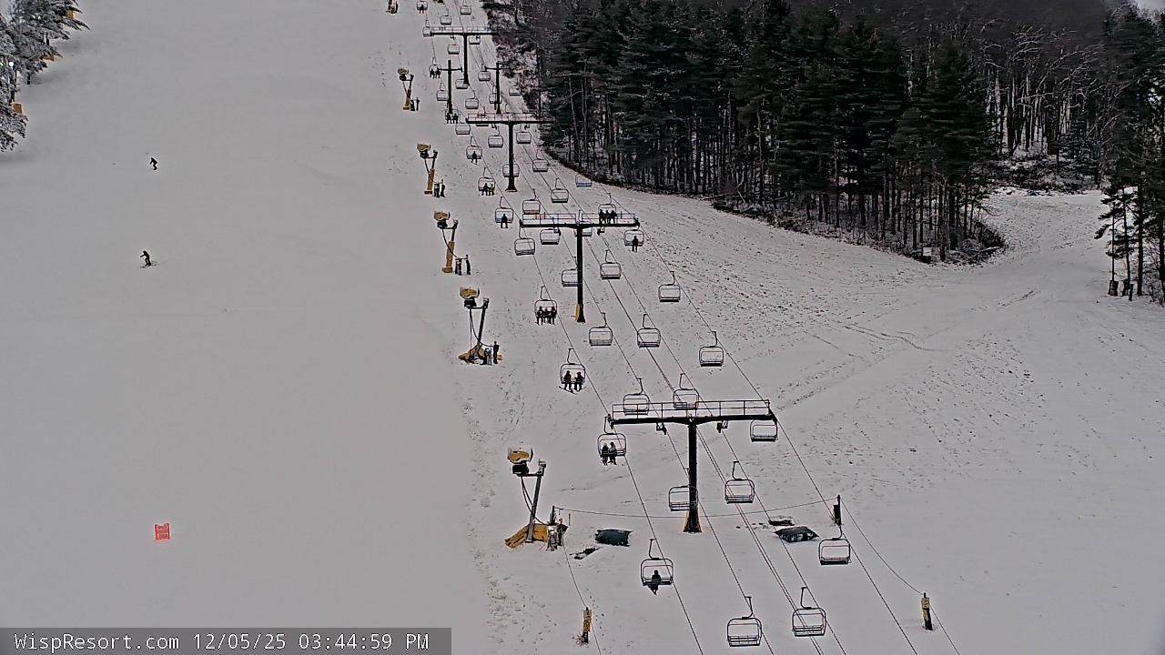 Thumbnail for current weather camera view from Wisp Ski Resort in McHenry, Maryland