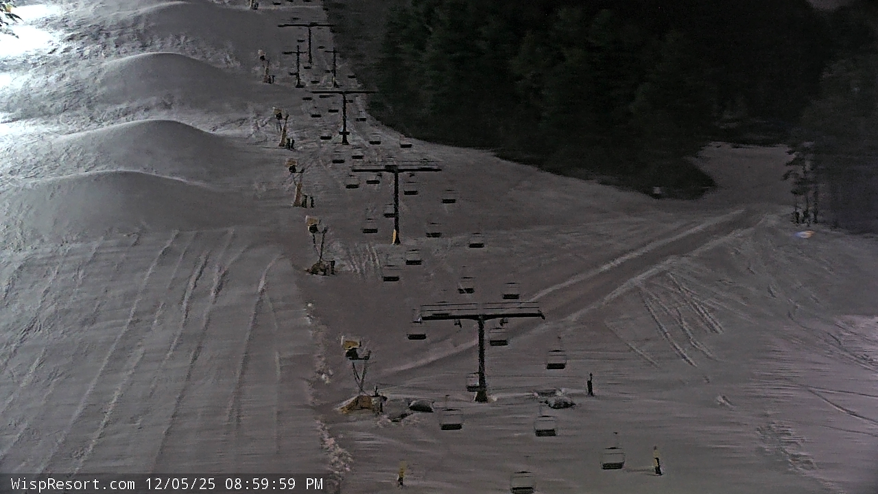 Thumbnail for current weather camera view from Wisp Ski Resort in McHenry, Maryland