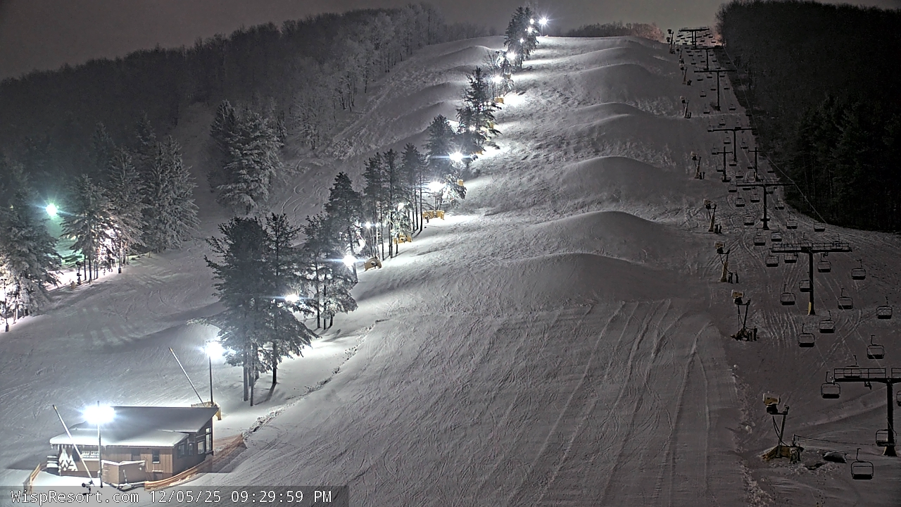 Thumbnail for current weather camera view from Wisp Ski Resort in McHenry, Maryland