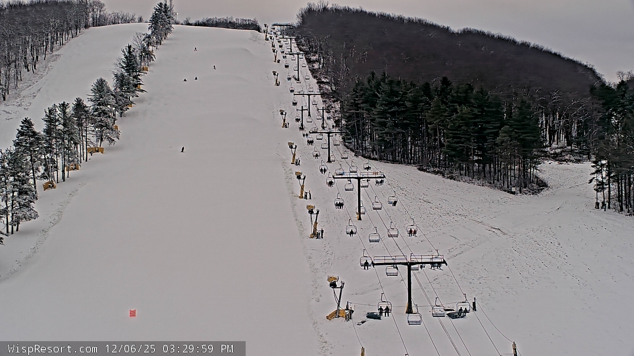 Thumbnail for current weather camera view from Wisp Ski Resort in McHenry, Maryland