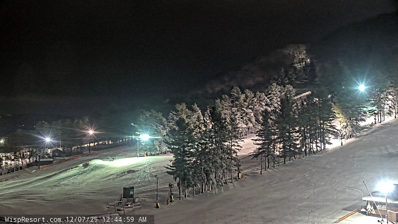 Thumbnail for current weather camera view from Wisp Ski Resort in McHenry, Maryland