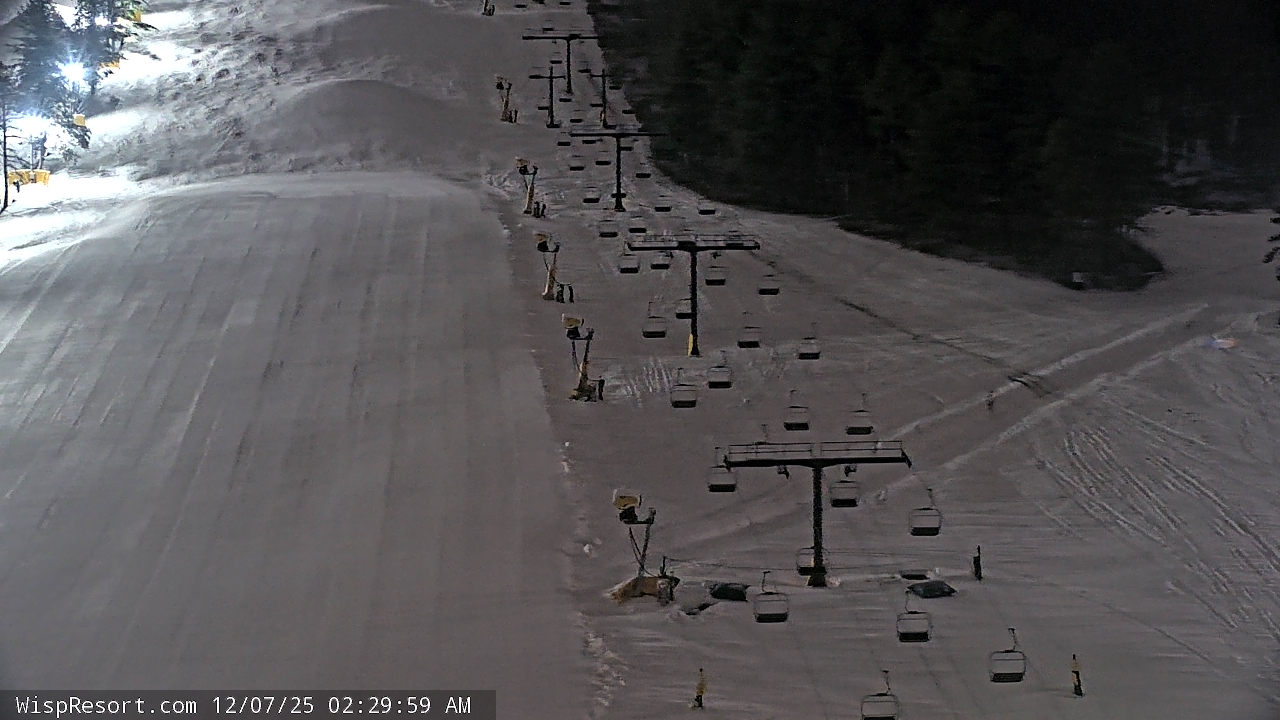 Thumbnail for current weather camera view from Wisp Ski Resort in McHenry, Maryland