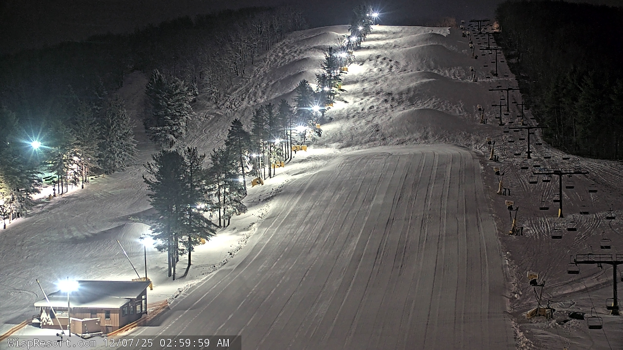 Thumbnail for current weather camera view from Wisp Ski Resort in McHenry, Maryland