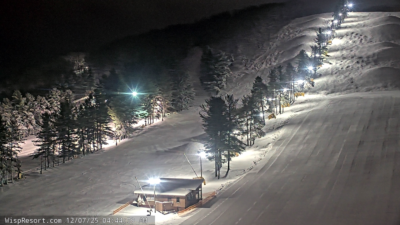 Thumbnail for current weather camera view from Wisp Ski Resort in McHenry, Maryland