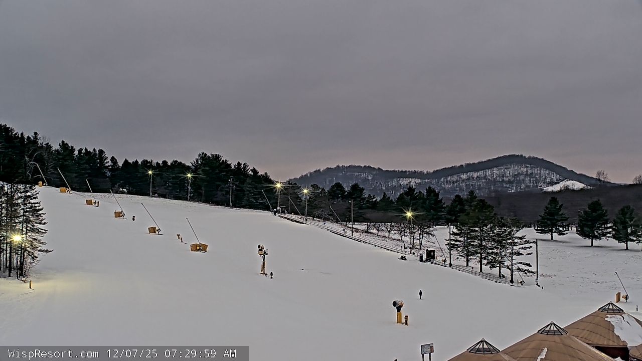 Thumbnail for current weather camera view from Wisp Ski Resort in McHenry, Maryland