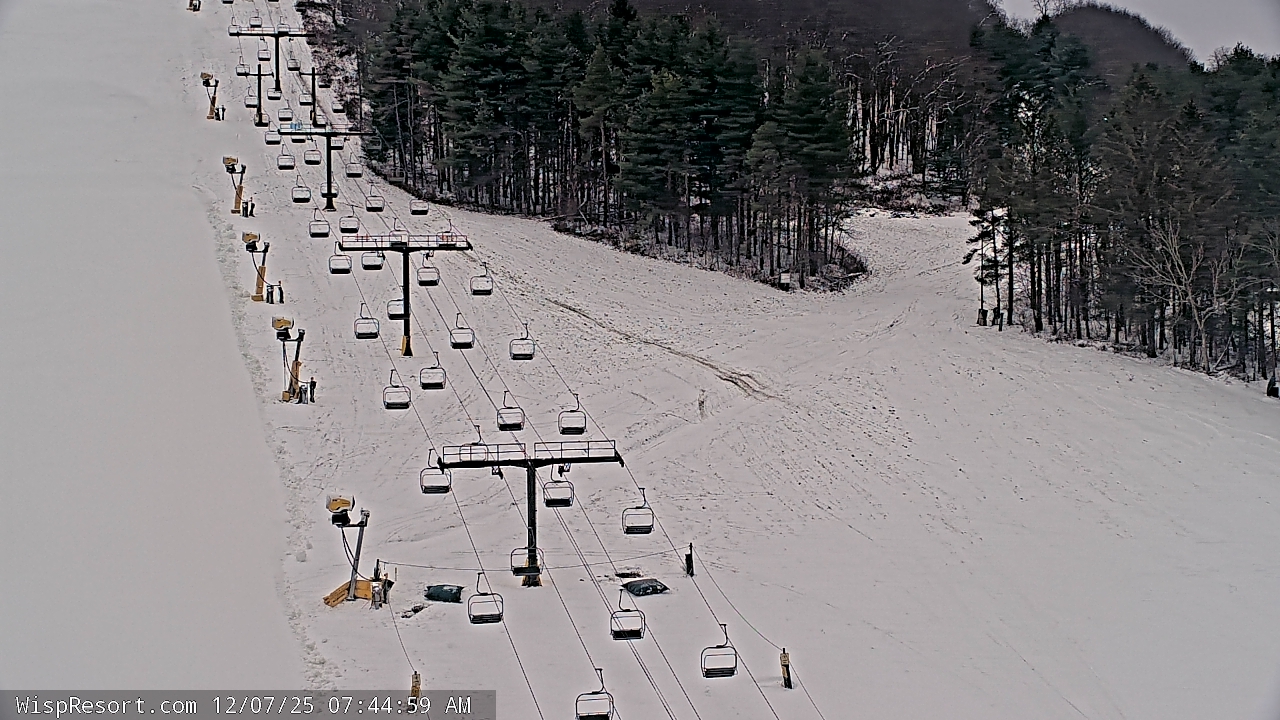 Thumbnail for current weather camera view from Wisp Ski Resort in McHenry, Maryland