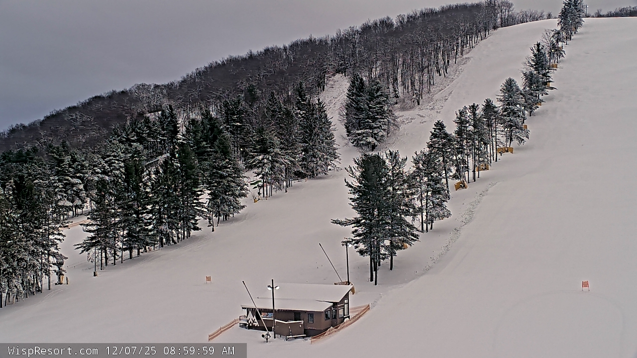 Thumbnail for current weather camera view from Wisp Ski Resort in McHenry, Maryland
