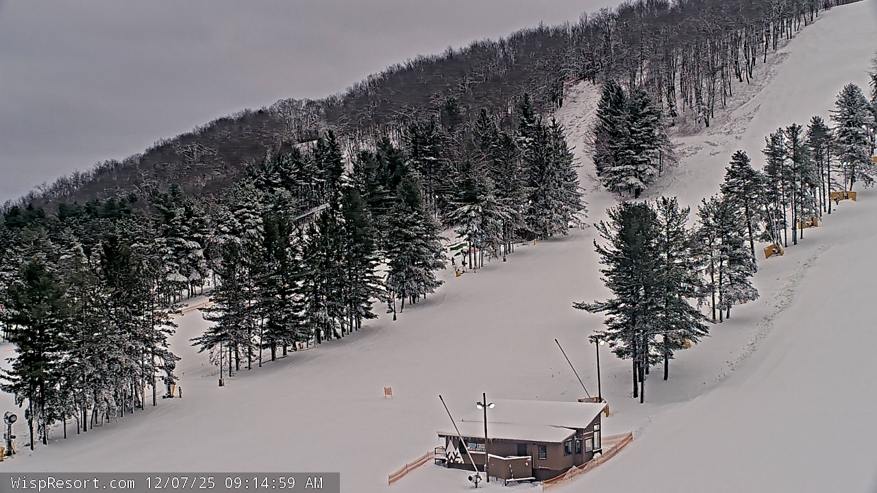 Thumbnail for current weather camera view from Wisp Ski Resort in McHenry, Maryland