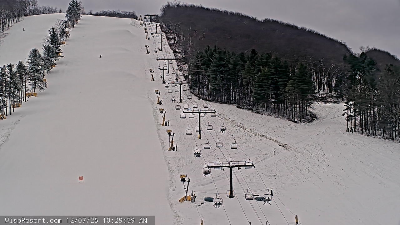 Thumbnail for current weather camera view from Wisp Ski Resort in McHenry, Maryland
