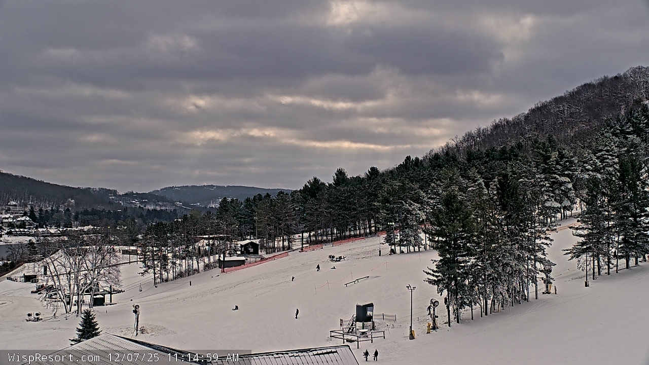 Thumbnail for current weather camera view from Wisp Ski Resort in McHenry, Maryland
