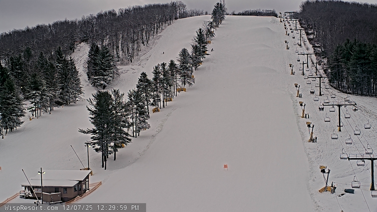 Thumbnail for current weather camera view from Wisp Ski Resort in McHenry, Maryland