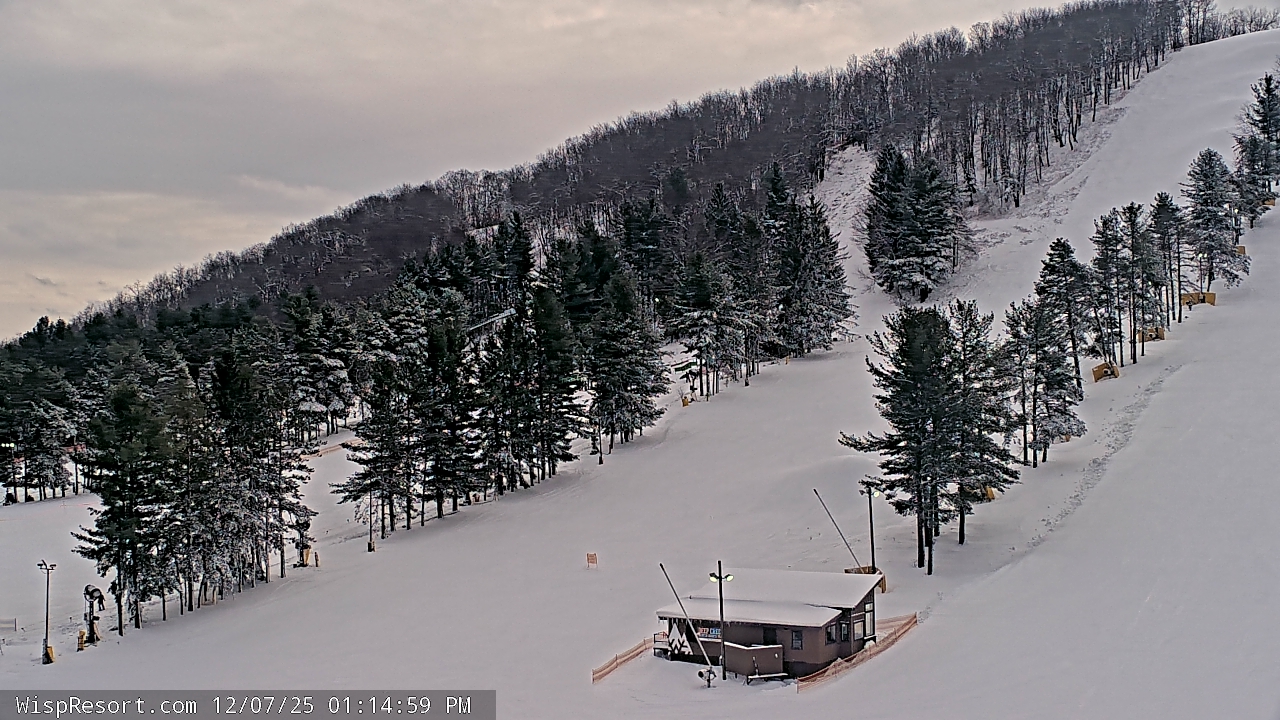 Thumbnail for current weather camera view from Wisp Ski Resort in McHenry, Maryland