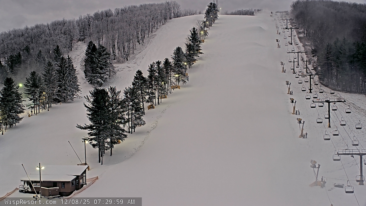 Thumbnail for current weather camera view from Wisp Ski Resort in McHenry, Maryland