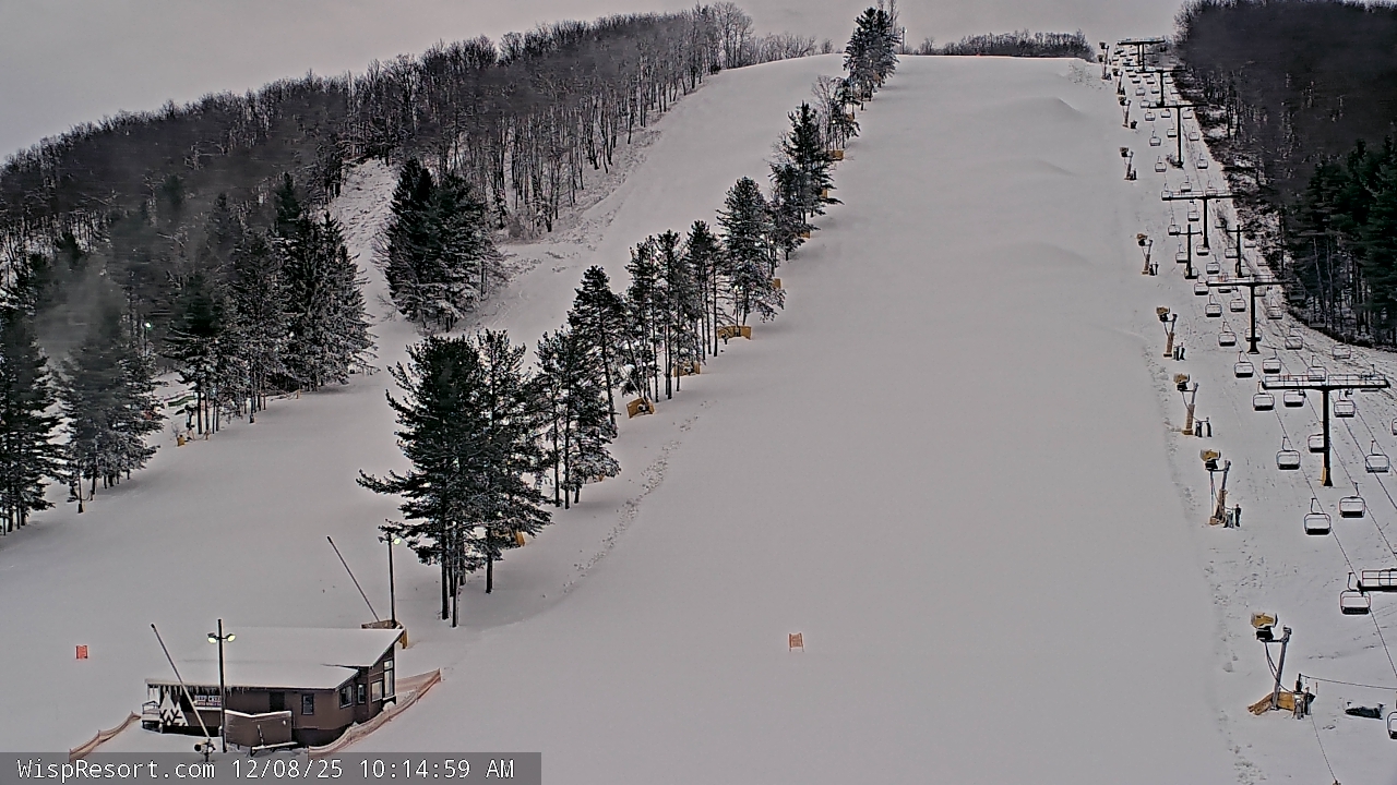 Thumbnail for current weather camera view from Wisp Ski Resort in McHenry, Maryland