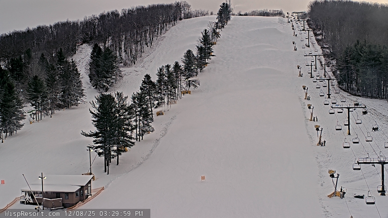Thumbnail for current weather camera view from Wisp Ski Resort in McHenry, Maryland