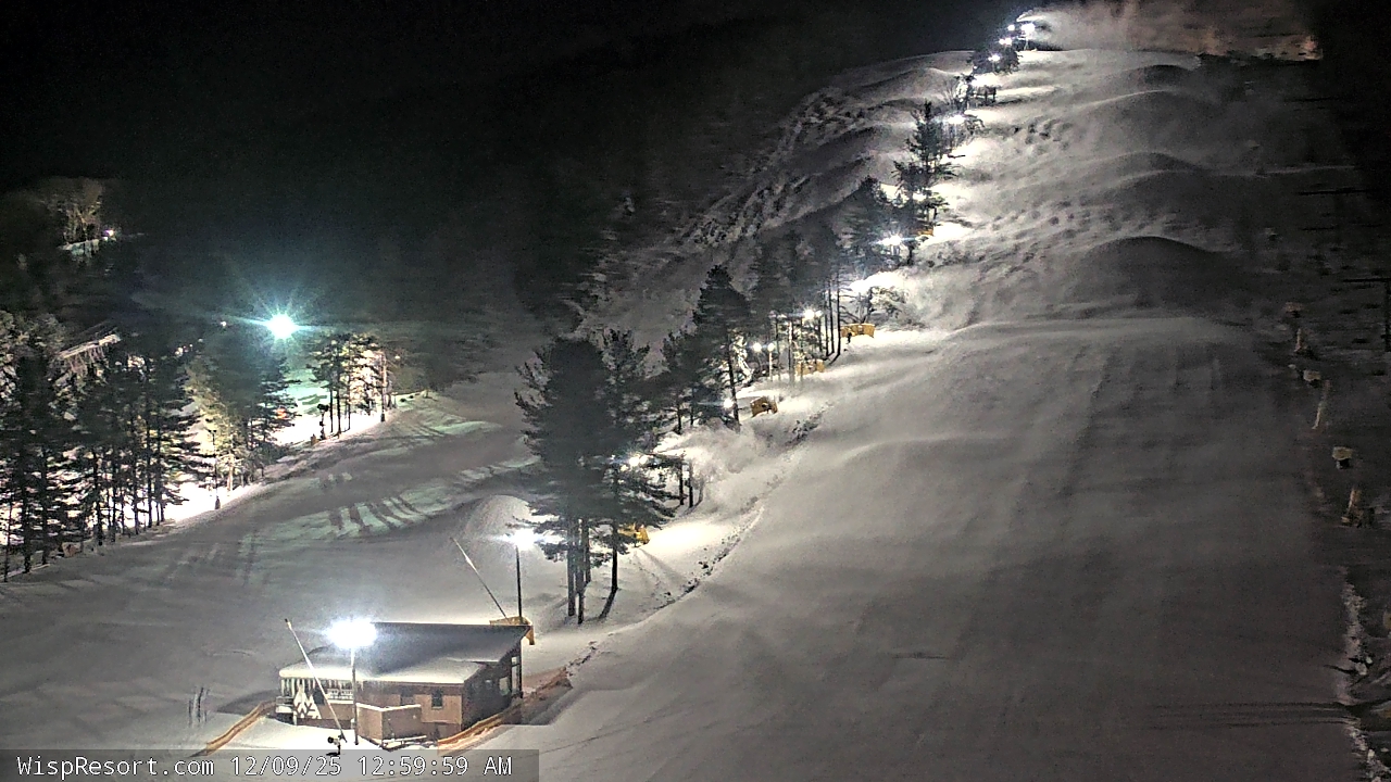 Thumbnail for current weather camera view from Wisp Ski Resort in McHenry, Maryland