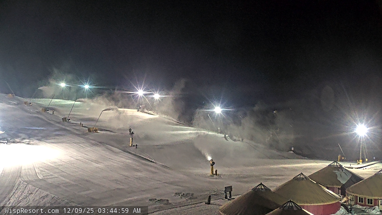 Thumbnail for current weather camera view from Wisp Ski Resort in McHenry, Maryland