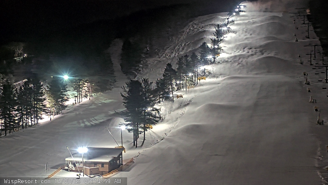 Thumbnail for current weather camera view from Wisp Ski Resort in McHenry, Maryland