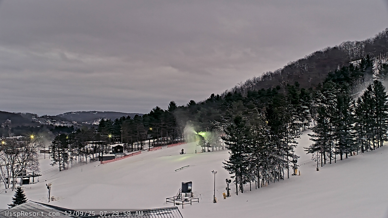 Thumbnail for current weather camera view from Wisp Ski Resort in McHenry, Maryland