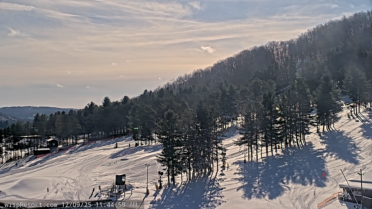 Thumbnail for current weather camera view from Wisp Ski Resort in McHenry, Maryland
