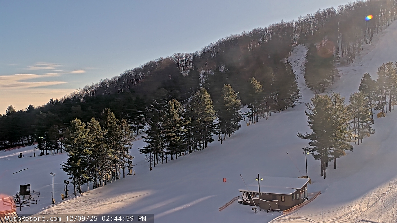 Thumbnail for current weather camera view from Wisp Ski Resort in McHenry, Maryland