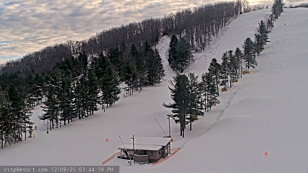 Thumbnail for current weather camera view from Wisp Ski Resort in McHenry, Maryland