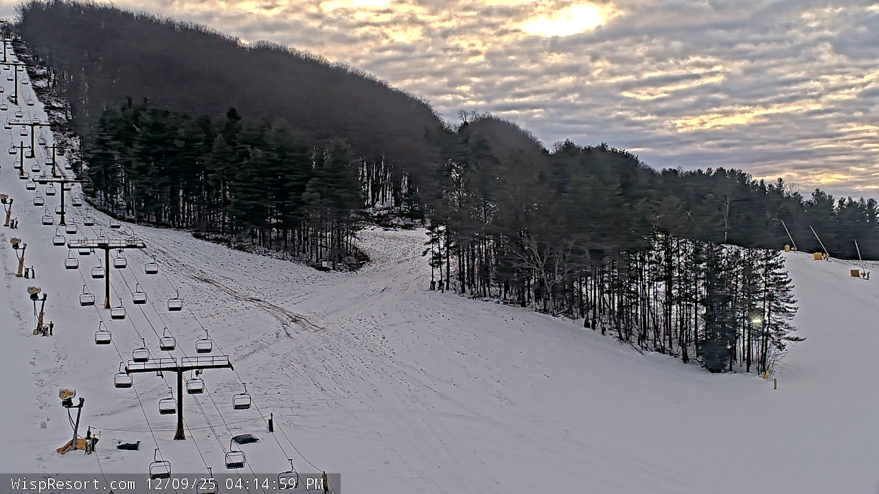 Thumbnail for current weather camera view from Wisp Ski Resort in McHenry, Maryland