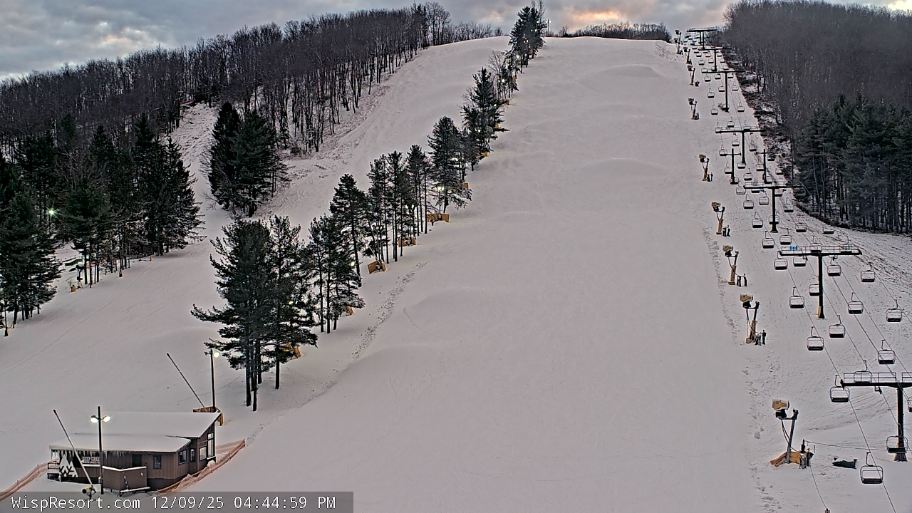 Thumbnail for current weather camera view from Wisp Ski Resort in McHenry, Maryland