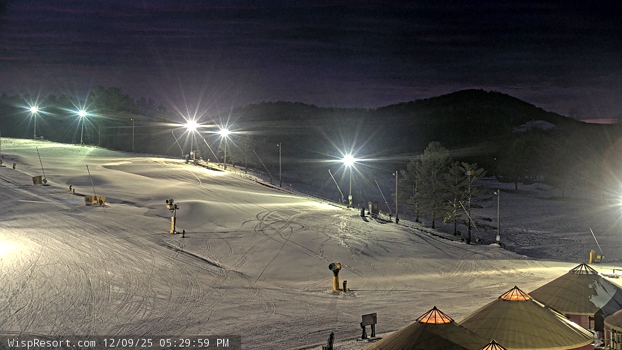 Thumbnail for current weather camera view from Wisp Ski Resort in McHenry, Maryland