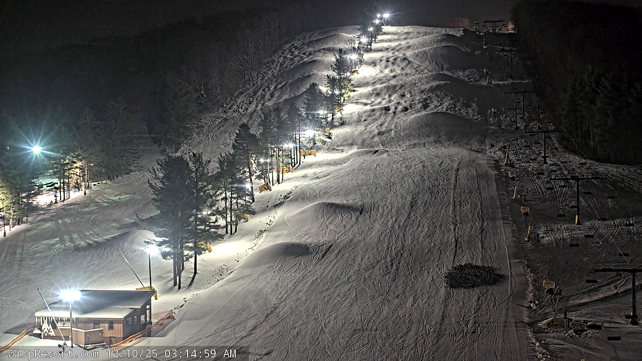 Thumbnail for current weather camera view from Wisp Ski Resort in McHenry, Maryland