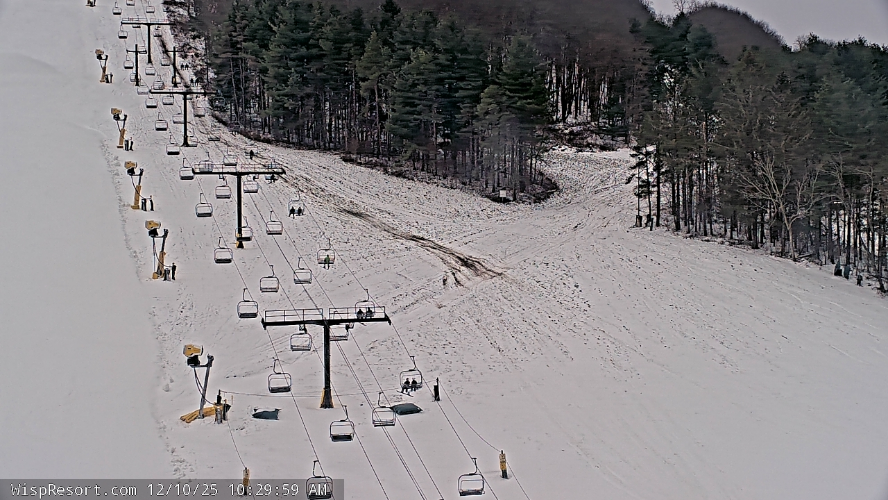Thumbnail for current weather camera view from Wisp Ski Resort in McHenry, Maryland