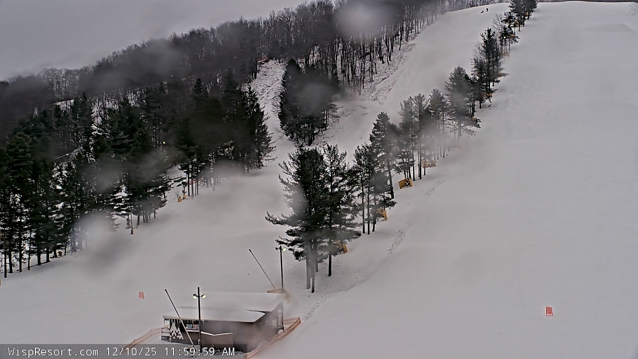 Thumbnail for current weather camera view from Wisp Ski Resort in McHenry, Maryland