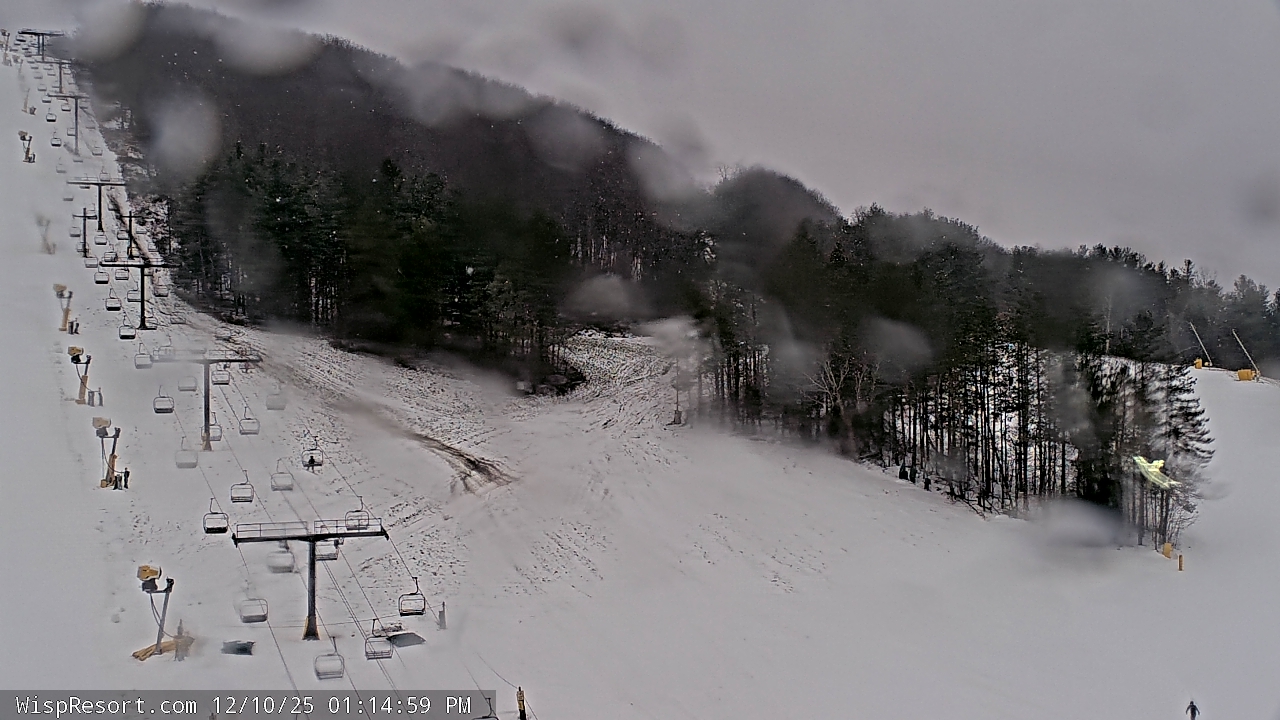 Thumbnail for current weather camera view from Wisp Ski Resort in McHenry, Maryland