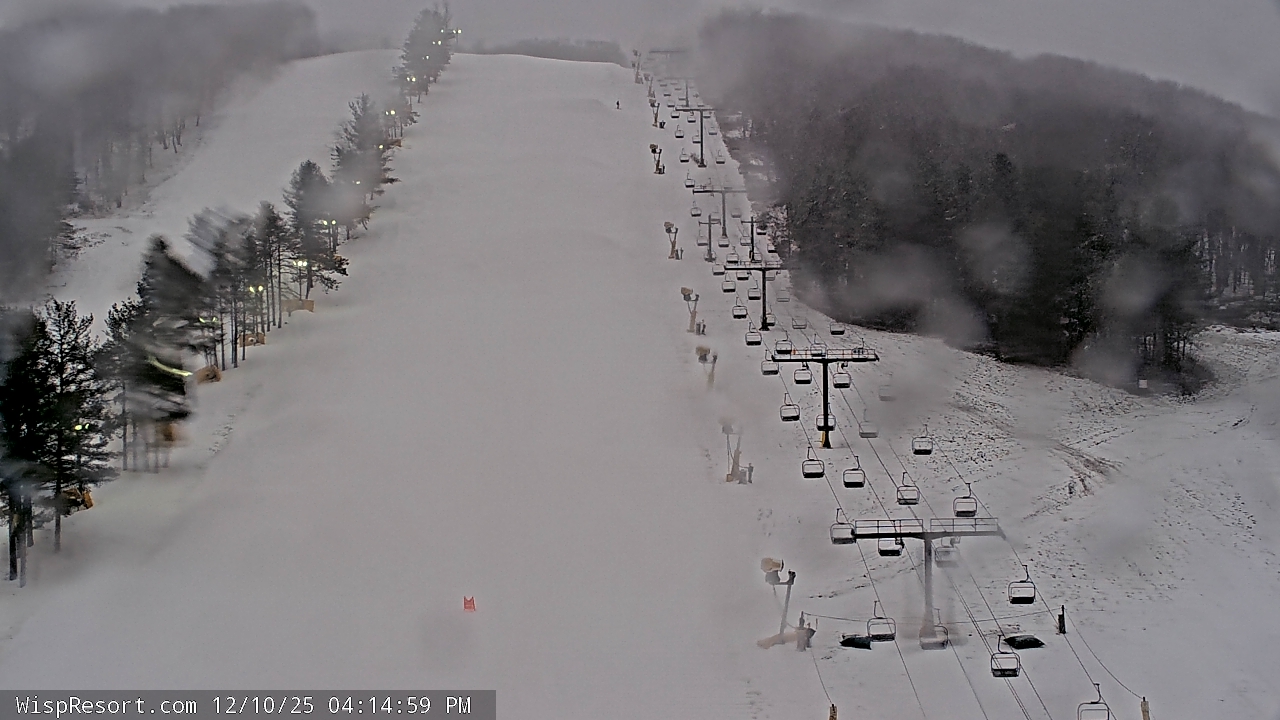 Thumbnail for current weather camera view from Wisp Ski Resort in McHenry, Maryland