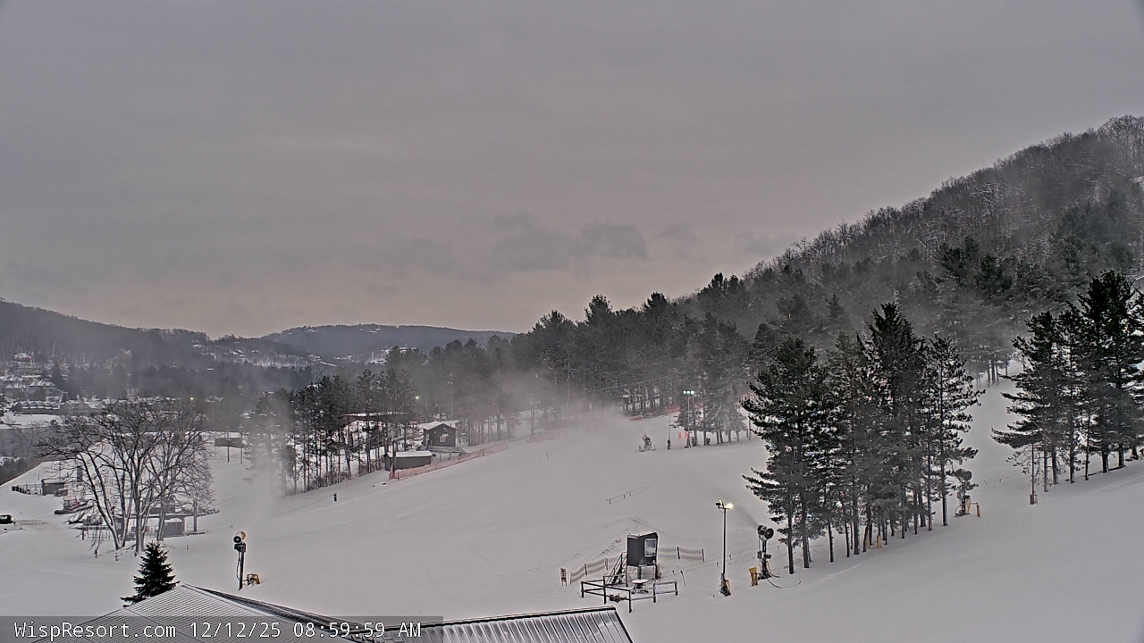 Thumbnail for current weather camera view from Wisp Ski Resort in McHenry, Maryland