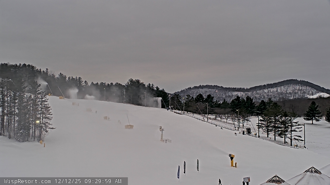 Thumbnail for current weather camera view from Wisp Ski Resort in McHenry, Maryland