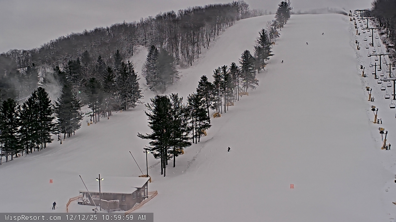 Thumbnail for current weather camera view from Wisp Ski Resort in McHenry, Maryland