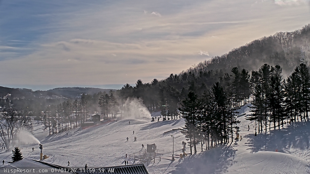Thumbnail for current weather camera view from Wisp Ski Resort in McHenry, Maryland