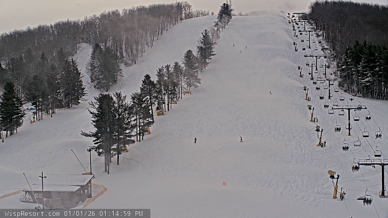 Thumbnail for current weather camera view from Wisp Ski Resort in McHenry, Maryland