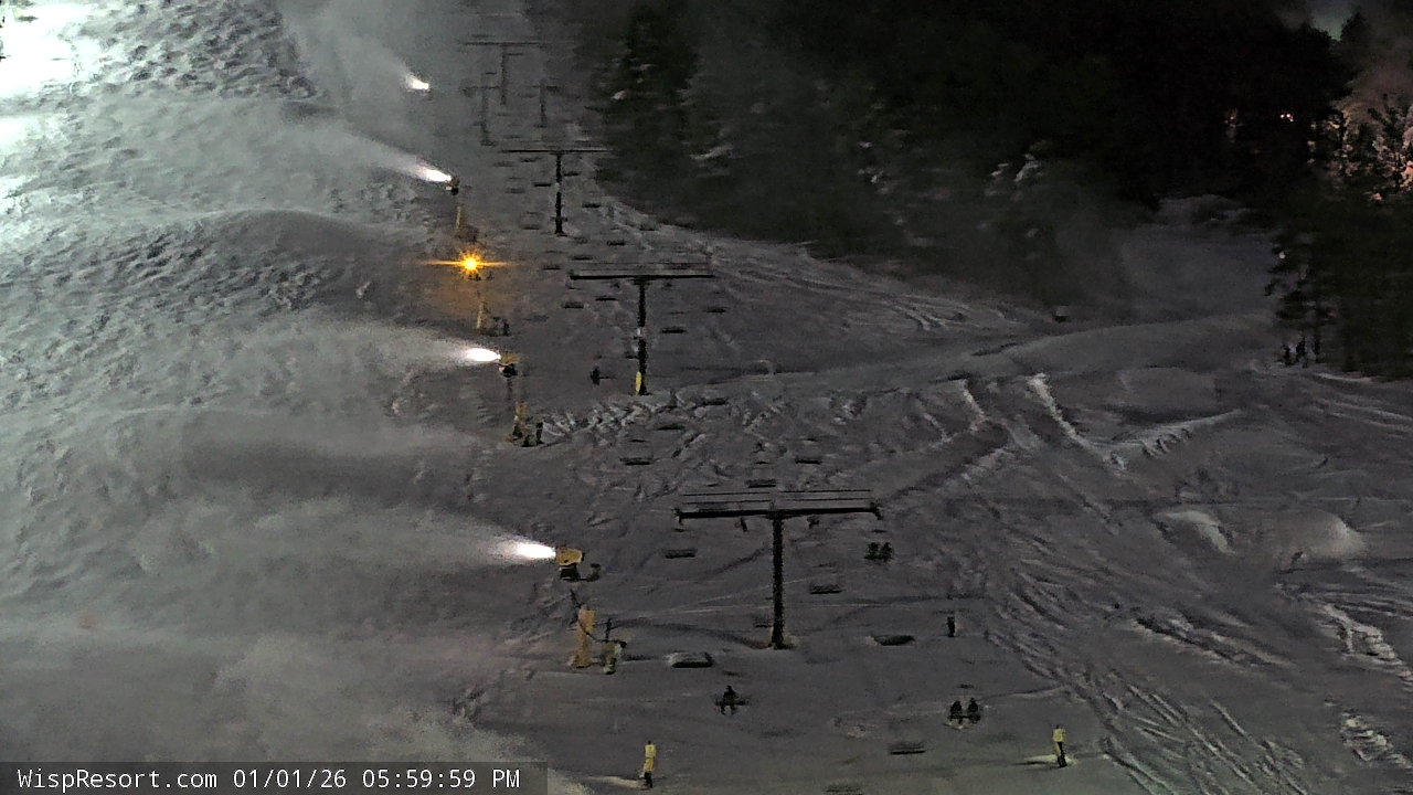 Thumbnail for current weather camera view from Wisp Ski Resort in McHenry, Maryland