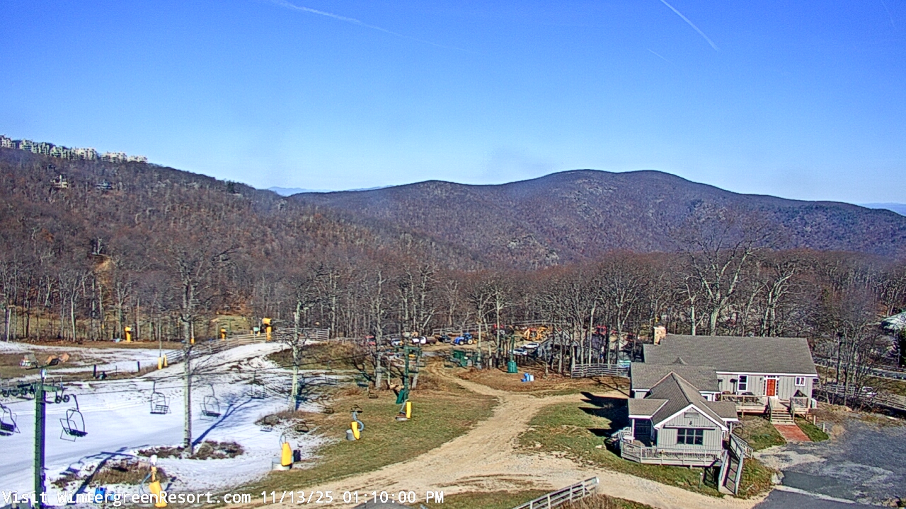 Thumbnail for current weather camera view from Wintergreen Mtn. at 3600 ft. elev. in Roseland, Virginia