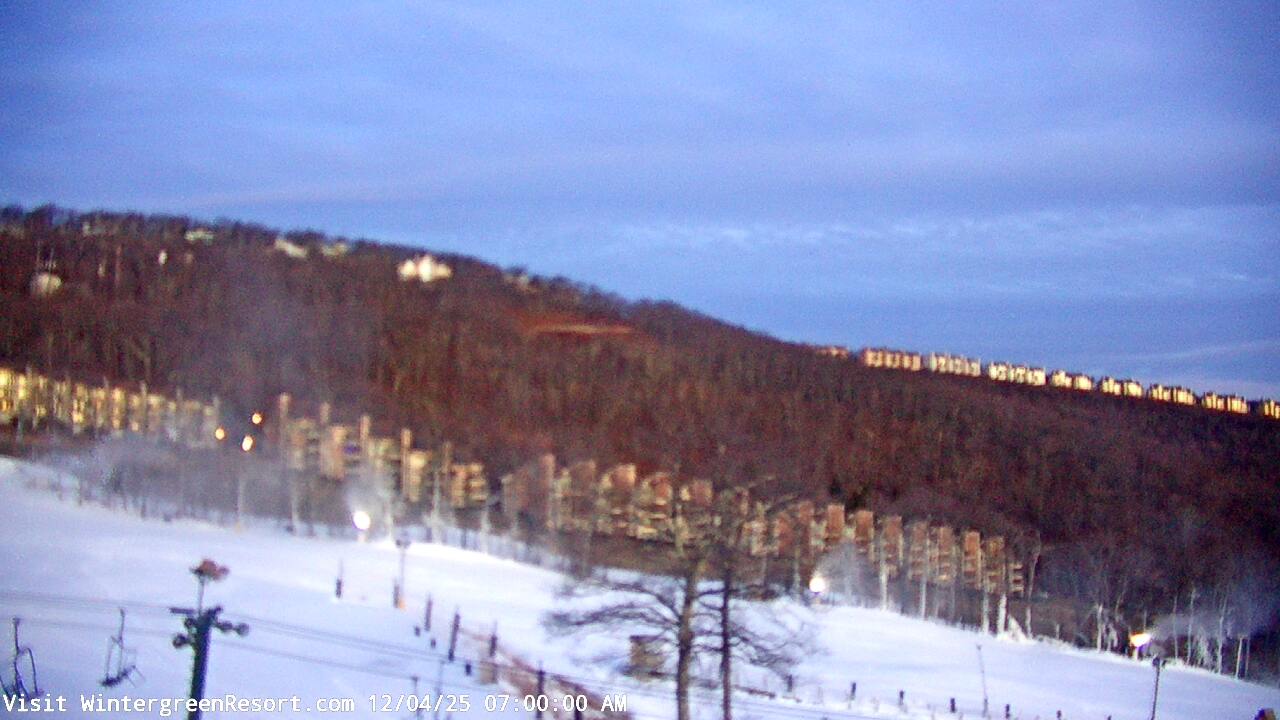 Thumbnail for current weather camera view from Wintergreen Mtn. at 3600 ft. elev. in Roseland, Virginia