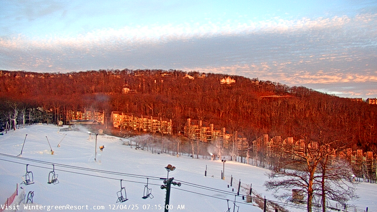 Thumbnail for current weather camera view from Wintergreen Mtn. at 3600 ft. elev. in Roseland, Virginia